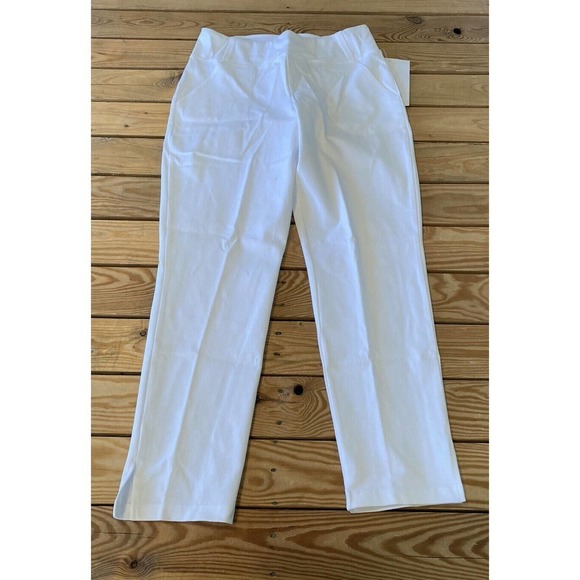 NWT Women With Control Stretch Tummy Control Pants Size Medium Women’s White - Picture 1 of 11